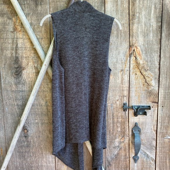 COPY - Tunic Dress+Vest Cardigan, S/M, dark gray green, gray - Picture 13 of 16